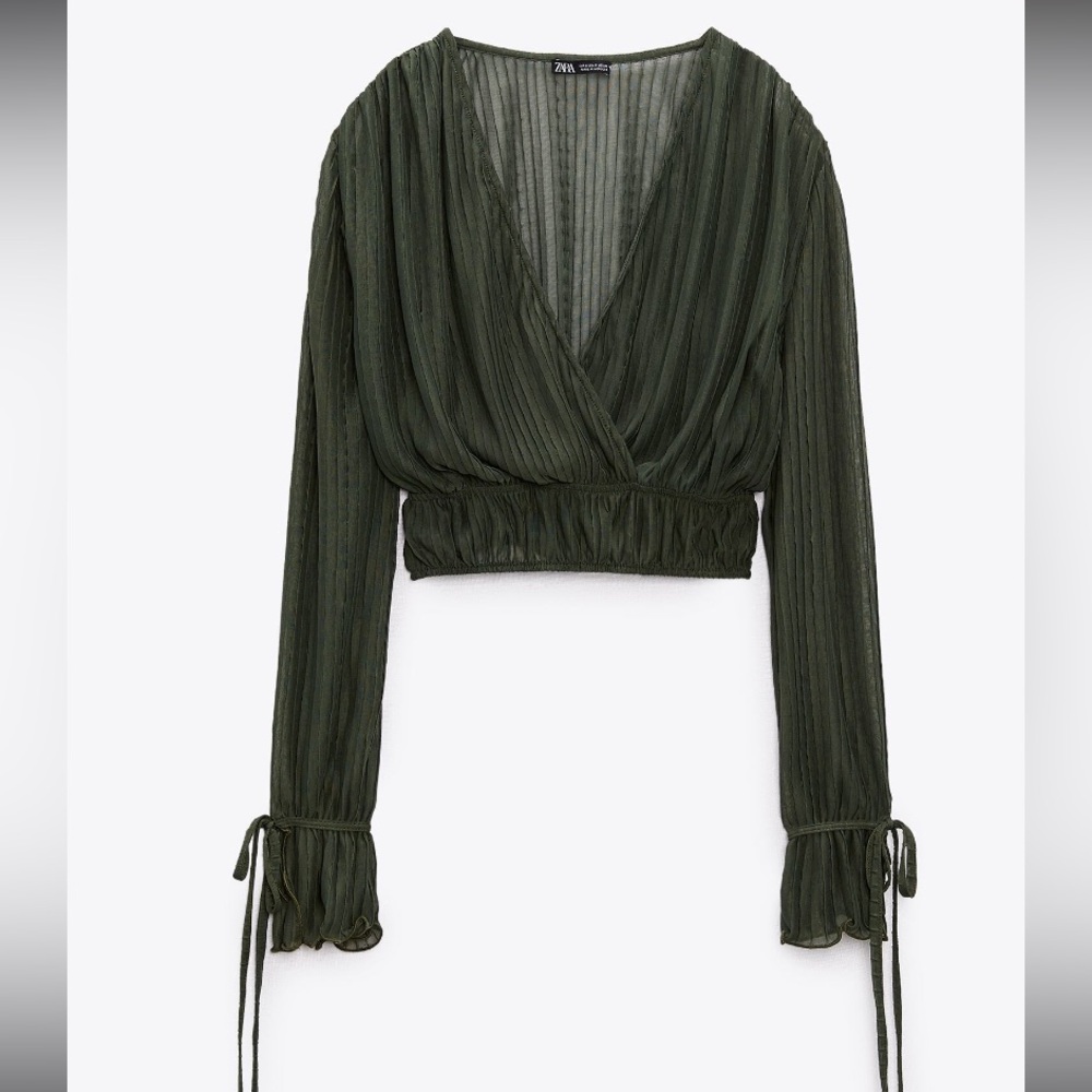 Zara Pleated Crop Top